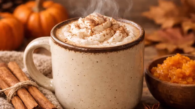 لاته کدو حلوایی خانگی با کافی شاپی