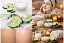 ماسک خیار و شیر برای خشکی پوست در زمستان