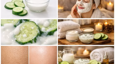 ماسک خیار و شیر برای خشکی پوست در زمستان