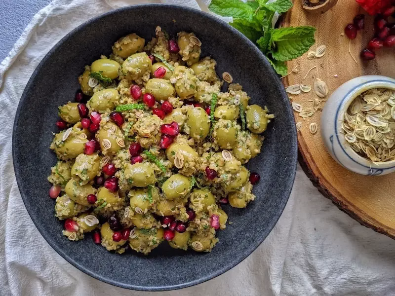 مواد لازم زیتون پرورده رودباری